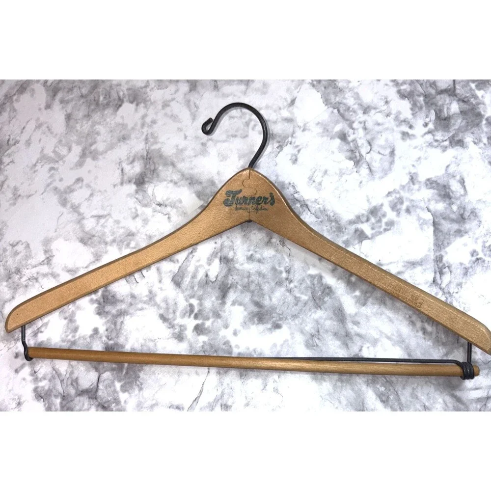 Vintage Turner Bros. Chicago Clothier ~ Wood Wooden Suit Coat Clothes Hangers